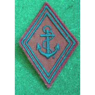 LOSANGE DE BRAS MODÈLE 45 : losange de l'artillerie coloniale / de Marine modèle troupe (Tissé Indo ou OM)