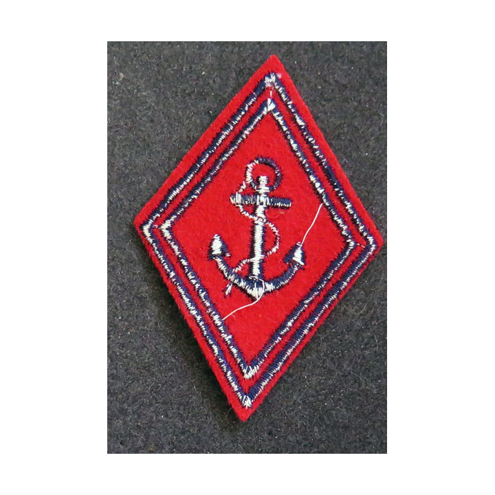 LOSANGE DE BRAS MODÈLE 45 : losange de l'artillerie coloniale / de Marine modèle troupe
