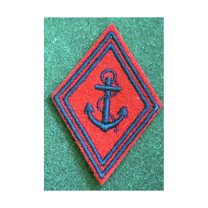 LOSANGE DE BRAS MODÈLE 45 : losange de l'artillerie coloniale / de Marine modèle troupe