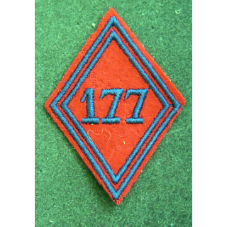 LOSANGE DE BRAS MODÈLE 45 : losange du 177° RALP Régiment d'artillerie lourde portée modèle troupe