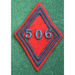 LOSANGE DE BRAS MODÈLE 45 : losange du 506° GAAL RGroupe d'artillerie antiaérienne légère modèle troupe