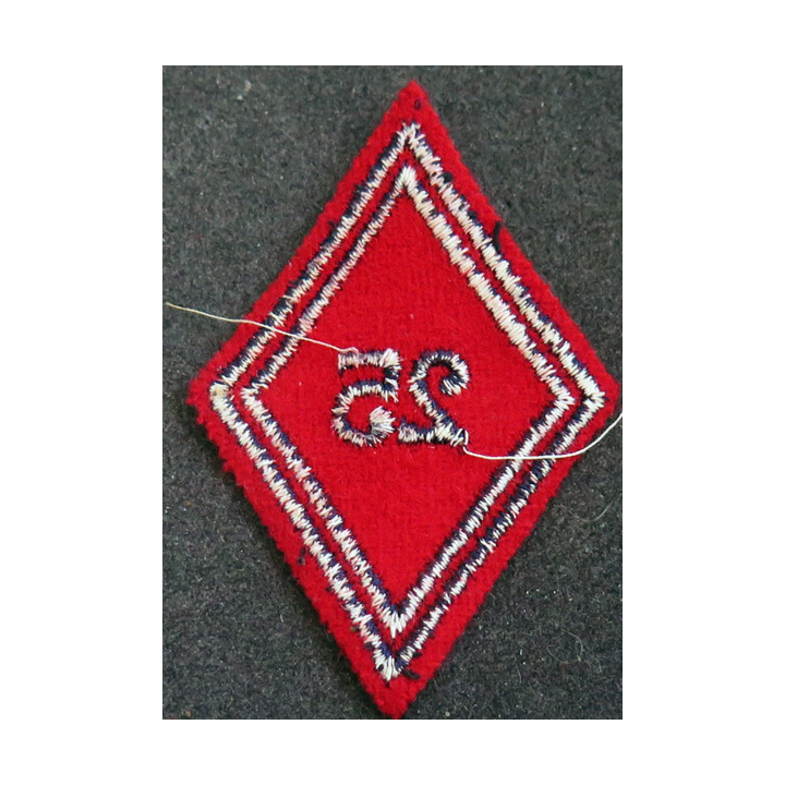 LOSANGE DE BRAS MODÈLE 45 : losange du 25° RAD Régiment d'artillerie Divisionnaire modèle troupe