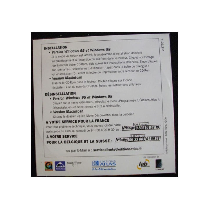  CD ROM MAC PC : Colonisation européenne éditions Atlas
