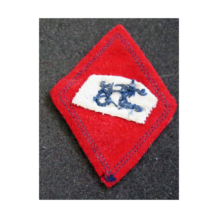 LOSANGE DE BRAS MODÈLE 45 : losange du 25° RA Régiment d'artillerie modèle troupe fabrication artisanale