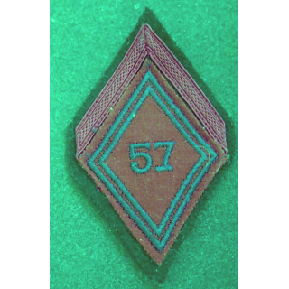 LOSANGE DE BRAS MODÈLE 45 : losange de 1° Classe du 57° RA Régiment d'artillerie