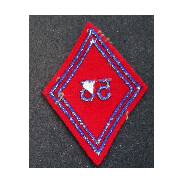 LOSANGE DE BRAS MODÈLE 45 : losange du 53° RA Régiment d'artillerie modèle troupe bleu roi