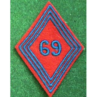 LOSANGE DE BRAS MODÈLE 45 : losange du 69° RA Régiment d'artillerie modèle troupe Indochine
