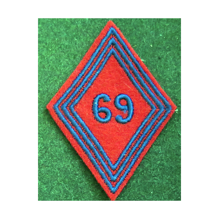 LOSANGE DE BRAS MODÈLE 45 : losange du 69° RA Régiment d'artillerie modèle troupe Indochine