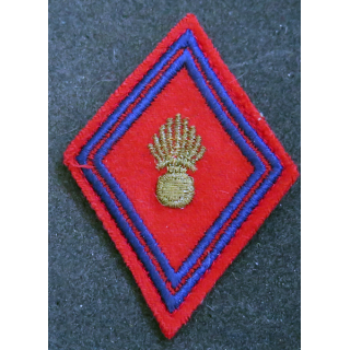 LOSANGE DE BRAS MODÈLE 45 : losange de l'artillerie hors unité modèle s/off (laminette) bleu roi