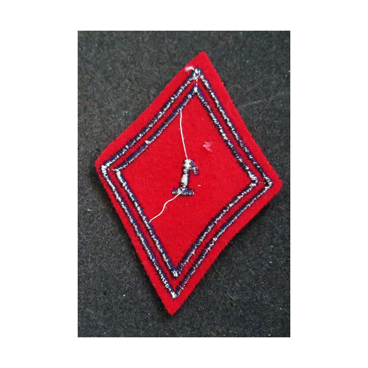 LOSANGE DE BRAS MODÈLE 45 : losange du 1° RA régiment de l'artillerie modèle troupe