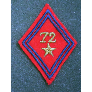 LOSANGE DE BRAS MODÈLE 45 : losange du 72° RADL régiment d'artillerie Divisionnaire Légère S/off (laminette)