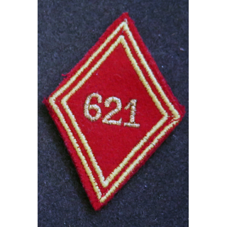 LOSANGE DE BRAS MODÈLE 45 : losange du 621° GAS Groupement d'Armes Spéciales s/off (laminette)