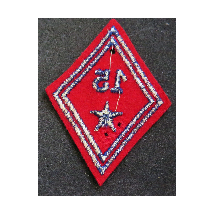 LOSANGE DE BRAS MODÈLE 45 : losange du 15° RALD régiment d'artillerie lourde Divisionnaire modèle troupe