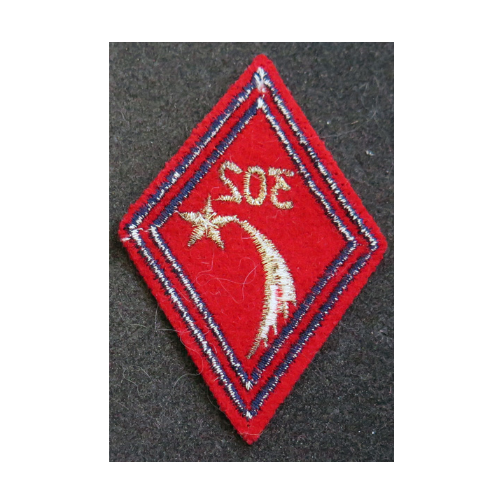 LOSANGE DE BRAS MODÈLE 45 : losange du 302° GA Groupe d'artillerie modèle s/off (laminette)