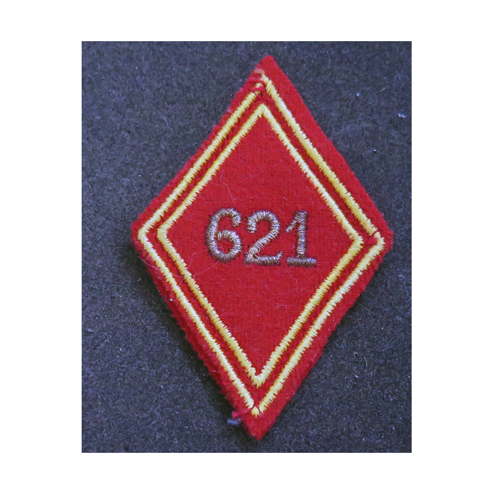 LOSANGE DE BRAS MODÈLE 45 : losange du 621° GAS Groupement d'Armes Spéciales s/off (laminette)