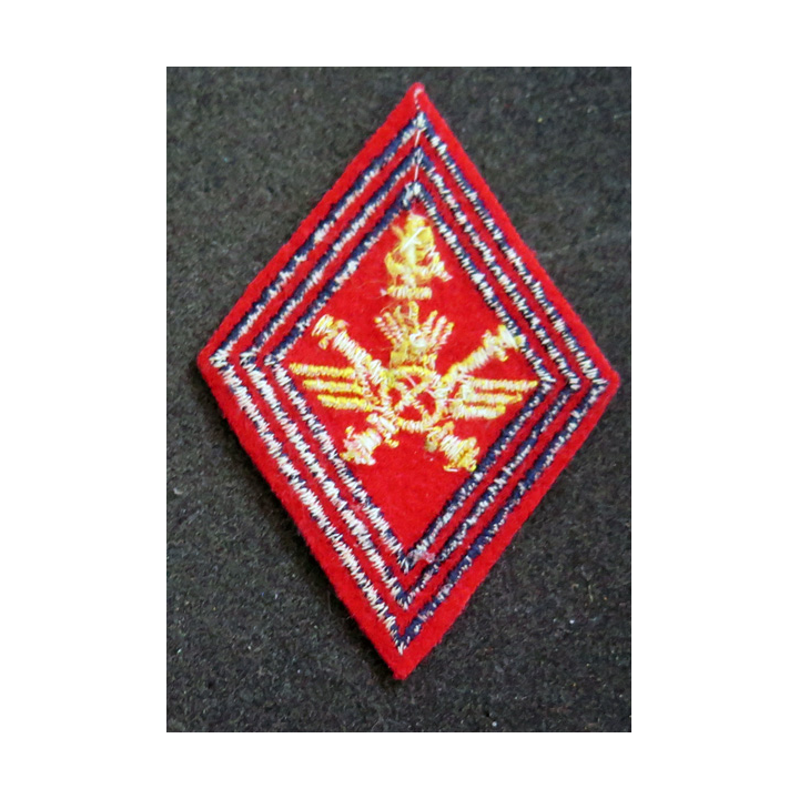 LOSANGE DE BRAS MODÈLE 45 : losange du 4° Régiment d'artillerie antiaérienne période Algérie modèle s/off (fil)