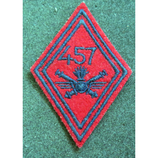 LOSANGE DE BRAS MODÈLE 45 : losange du 457° Groupe d'artillerie antiaérienne modèle troupe