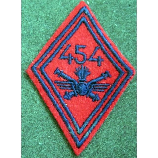 LOSANGE DE BRAS MODÈLE 45 : losange du 454° Groupe d'artillerie antiaérienne modèle troupe