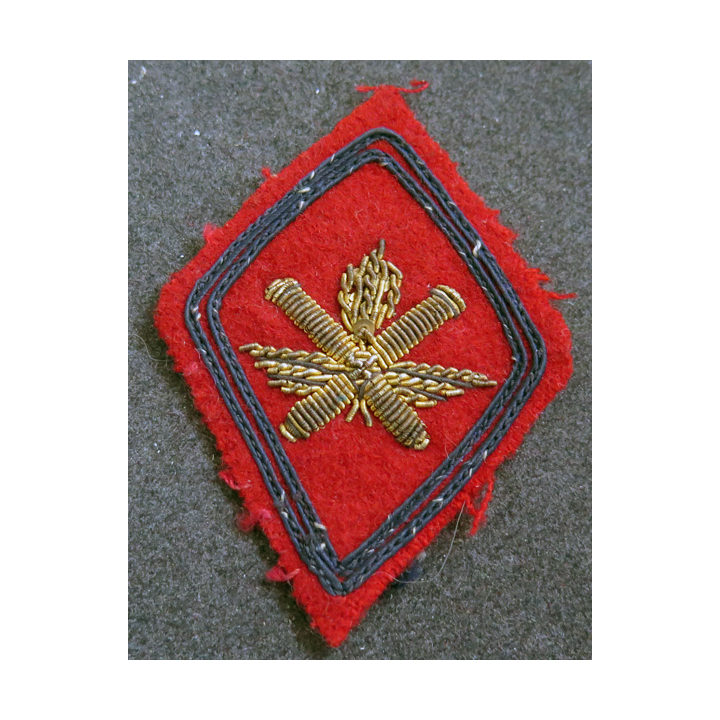 LOSANGE DE BRAS MODÈLE 45 : losange des Régiment d'artillerie antiaérienne modèle officiers (cannetille)