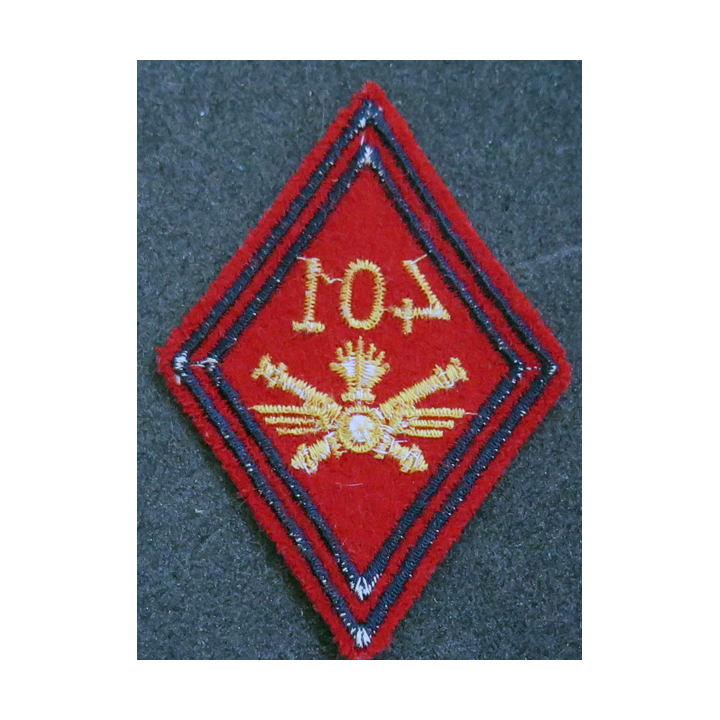 LOSANGE DE BRAS MODÈLE 45 : losange du 401° Régiment d'artillerie antiaérienne modèle s/off (fil)