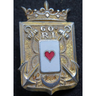 60° RI : 60° régiment d’infanterie de fabrication Drago Paris G. 1369 en émail