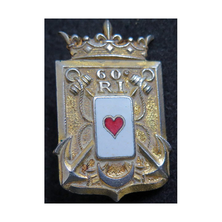 60° RI : 60° régiment d’infanterie de fabrication Drago Paris G. 1369 en émail