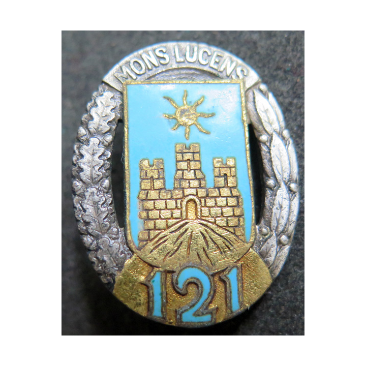 121° RI : 121° régiment d'infanterie de fabrication Drago Paris G. 430 en émail
