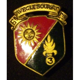 3° REI : 3° RÉGIMENT ETRANGER D'INFANTERIE 6°CIE ÉMAIL DRAGO)