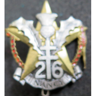26° RI : 26° régiment d'infanterie Drago fourragère peinte