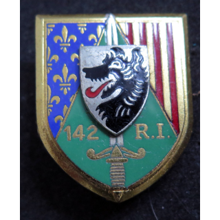 142° RID : 142° régiment d'infanterie Divisionnaire Drago G. 1958 en émail