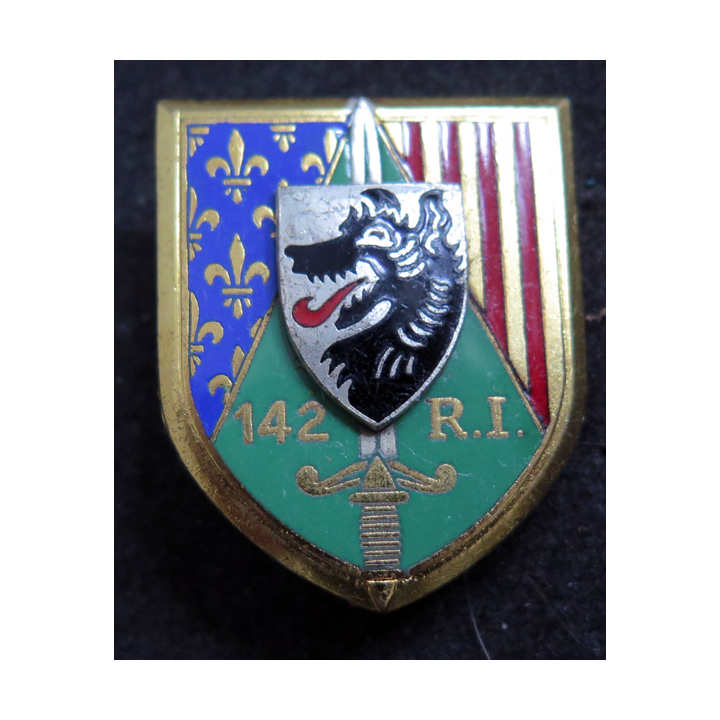 142° RID : 142° régiment d'infanterie Divisionnaire Drago G. 1958 en émail
