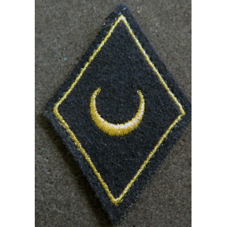 LOSANGE DE BRAS MODÈLE 45 : insigne d'aumônier musulman titulaire (laminette or) avec 1 chevron sur scratch