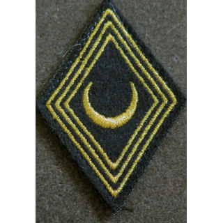 LOSANGE DE BRAS MODÈLE 45 : insigne d'aumônier musulman titulaire (laminette or) avec 3 chevron sur scratch