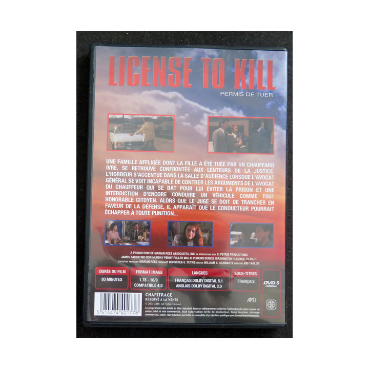 DVD : License to kill permis de tuer avec Denzel Washington