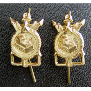 URSS : Paire d'insignes de col de la construction militaire