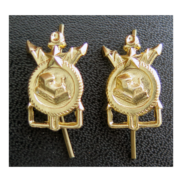 URSS : Paire d'insignes de col de la construction militaire