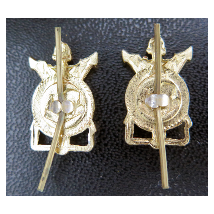 URSS : Paire d'insignes de col de la construction militaire