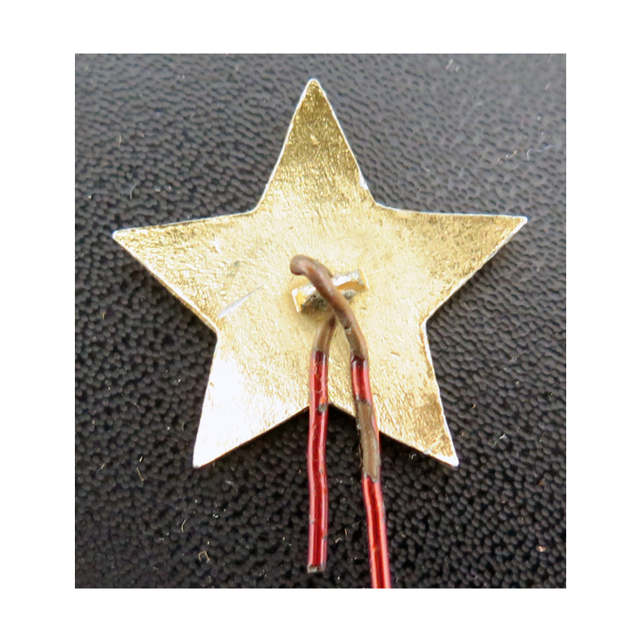 URSS : étoile de Chapka rouge largeur 2,8 cm