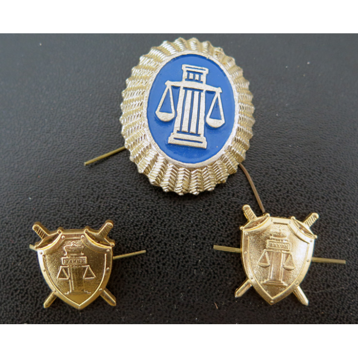 RUSSIE : insigne de coiffure et de col de la Protection judiciaire russe