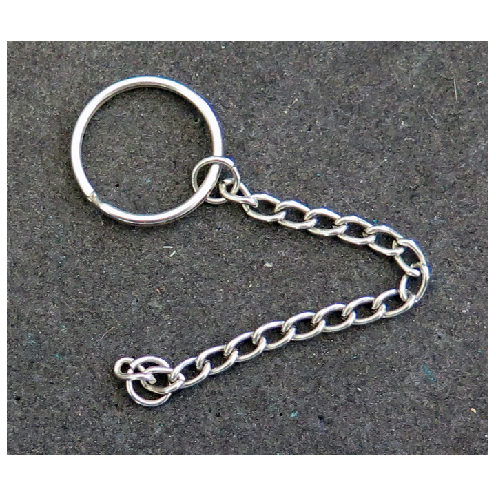 mousqueton avec chaine longueur 9 cm