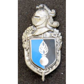 Insigne du personnel de la gendarmerie affecté hors territoire Plateau D ROM H.698 et  écu Drago