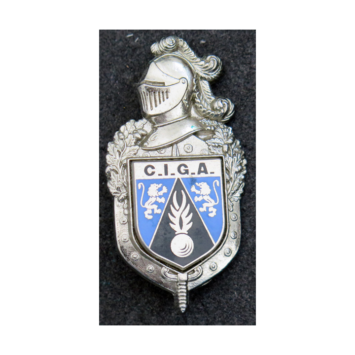 Centre d'instruction des gendarmes auxiliaires (CIGA) Plateau DELSART H.696 et écu Delsart G. 3605