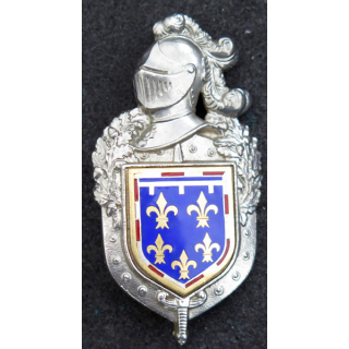 insigne de la 4° légion Bis de gendarmerie de Tours Plateau AB LOUIS DEL H.696 et écu G. 2198 émail