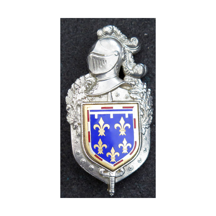 insigne de la 4° légion Bis de gendarmerie de Tours Plateau AB LOUIS DEL H.696 et écu G. 2198 émail