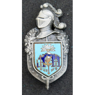 insigne de la 10° Légion de gendarmerie d'Alger  Plateau AB LOUIS DEL H.696 et écu lisse en émail