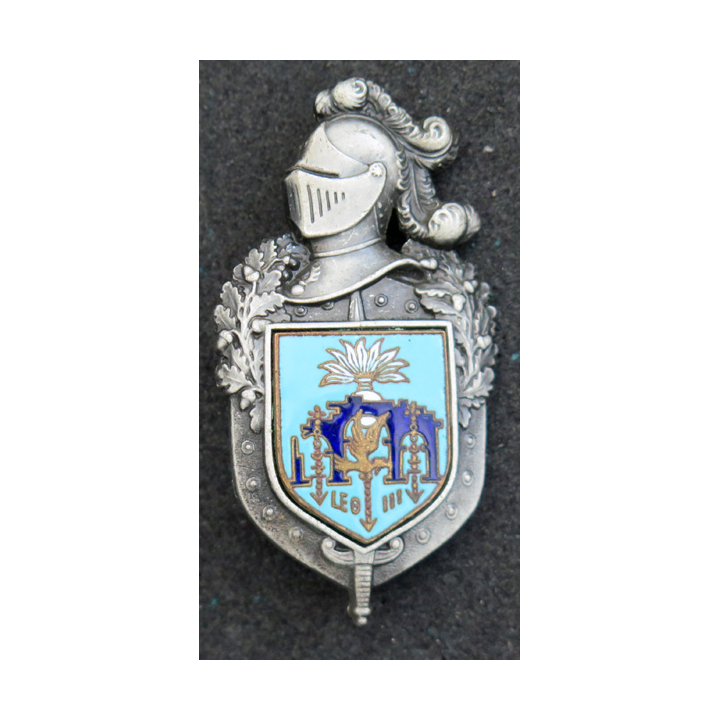 insigne de la 10° Légion de gendarmerie d'Alger  Plateau AB LOUIS DEL H.696 et écu lisse en émail