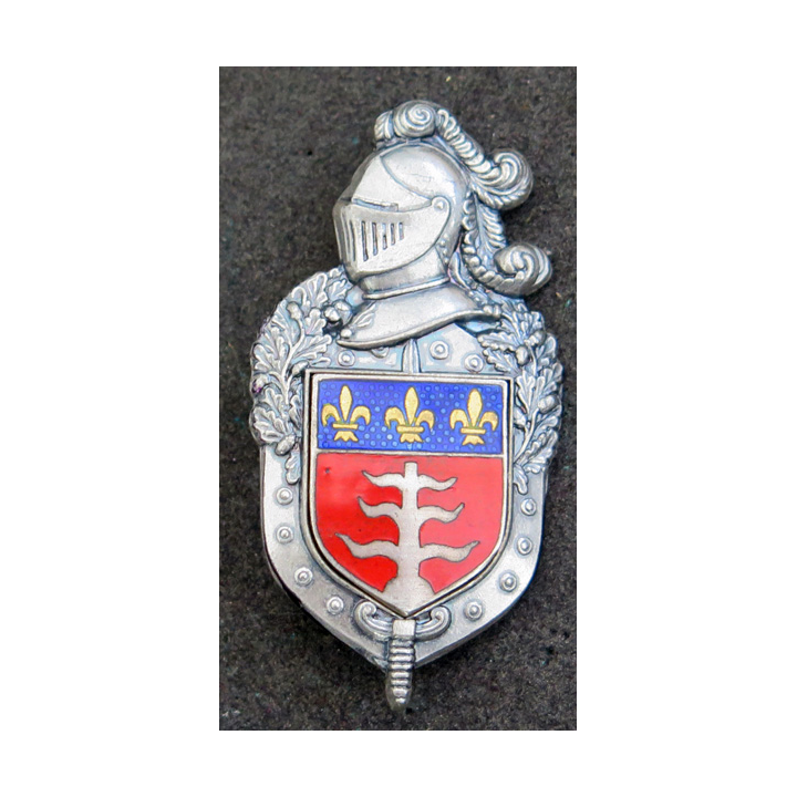 Insigne de la 1° légion de gendarmerie d'Orléans Plateau H.696 et écu lisse en émail