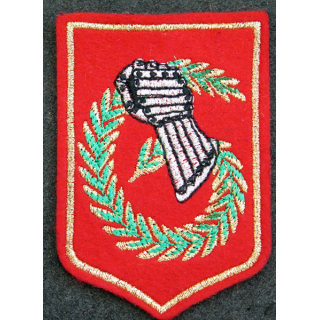 6° DLB : insigne tissu de la 6° division légère blindée feutrine 1° modèle (1982-1984)