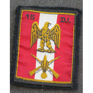 15° DI : insigne tissu de la 15° Division d'Infanterie 1° type