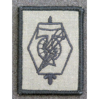 B TRANS : insigne tissu de la brigade des Transmissions basse visibilité